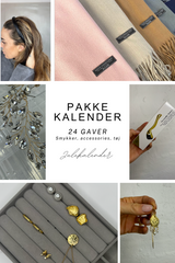 Pakke kalender - 24 flotte gaver med guld smykker, accessories og tøj - Julekalender