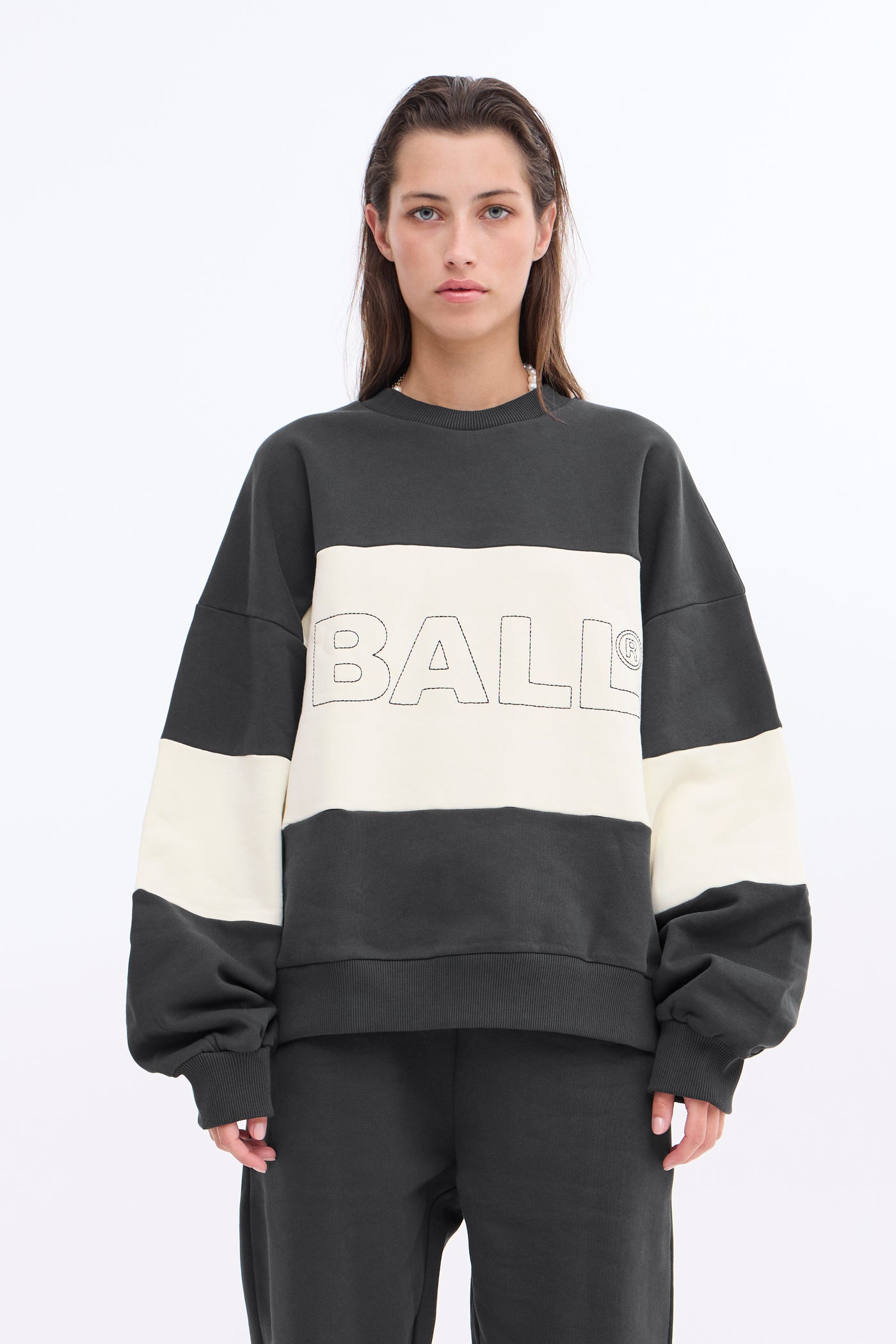 Ball original - Sweatshirt - Black/white - BALL SUMMER CHAIN ​​CREW NECK