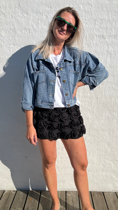 Short denim jacket - Blue denim - Sissa - Sassy Copenhagen