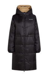 Karl Lagerfeld - Vinterjakke - Black/Nougat - Reversible long logo down coat