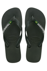 HAVAIANAS - Brasil Logo Olive Green   - Klipklapper sss