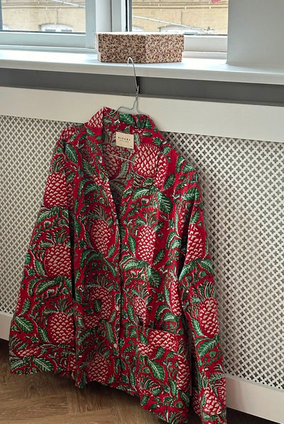 Sissel Edelbo - Nattøjssæt - Nuit pyjamas - Red pineapple -  sss