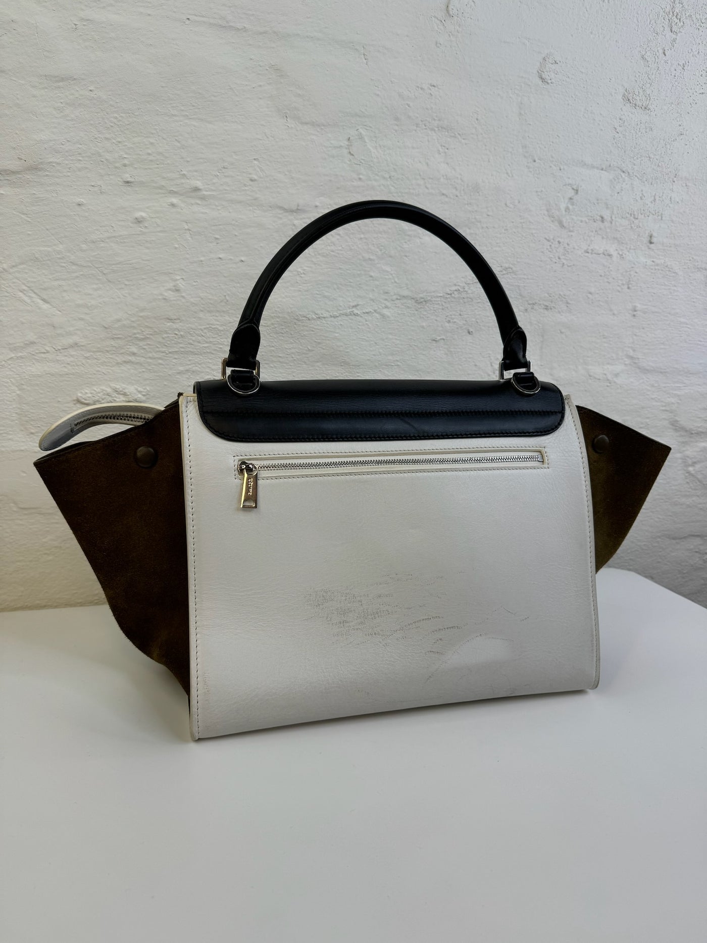 Celine - Trapeze shoulder bag - Black/white - Second hand