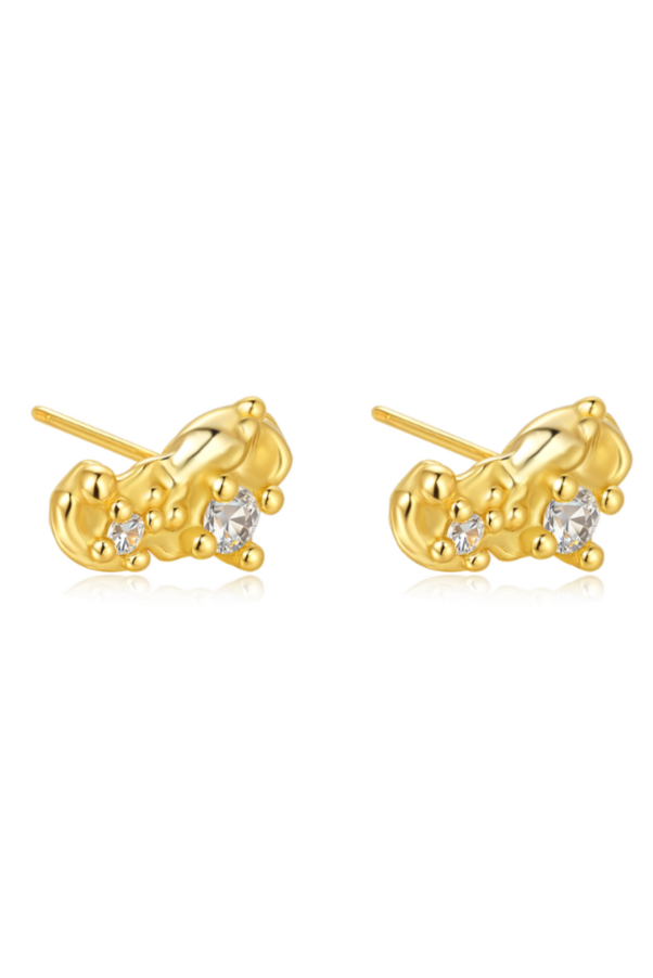 Andcopenhagen - Stud earrings - 18 carat Gold plated 925 Sterling silver - Amelie