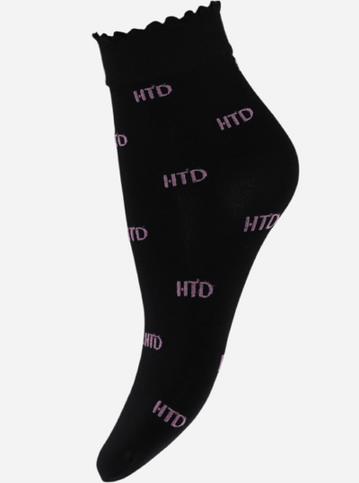 Hype The Detail - 21063 -75 HTD Logo Nylon Socks - Black/Pink