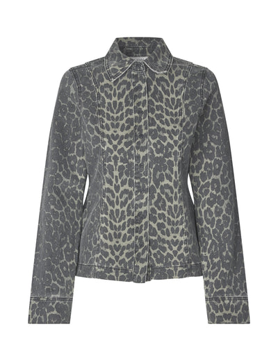 Leopard Denim Shirt - Firola - Global Funk