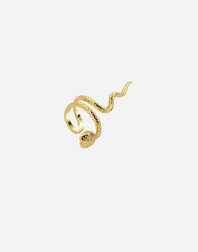 Andcopenhagen - Earring eat cuff - 18 carat gold plated 925 sterling silver - Snake