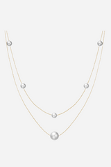 Andcopenhagen - Necklace - 14 carat gold plated 925 sterling silver - Freshwater pearl - Carly