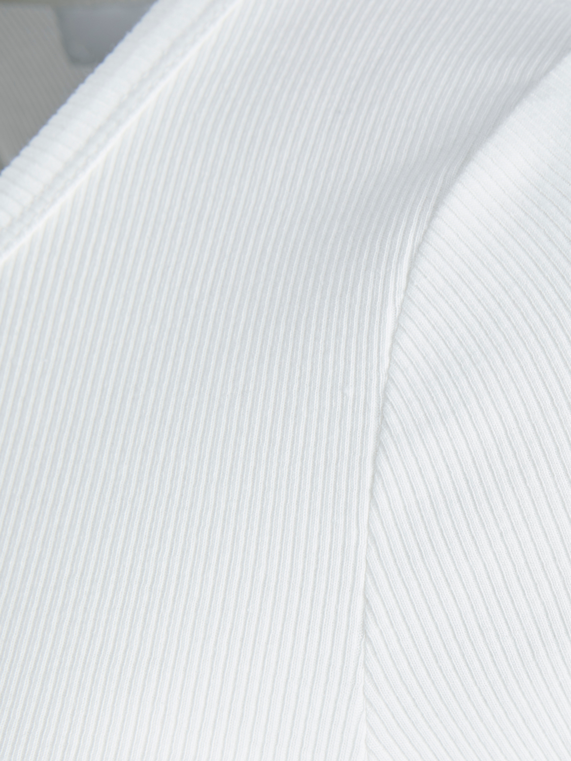 JJXX - Rib langærmet t-shirt - Hvid - Freya