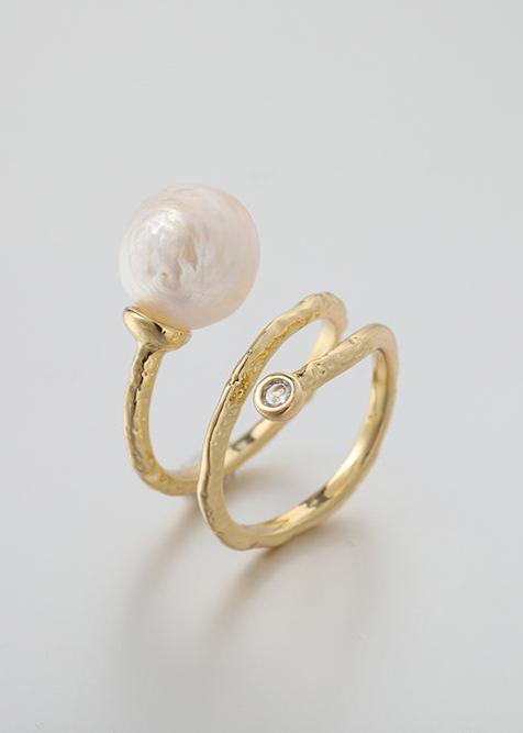 Andcopenhagen - White Pearl Ring