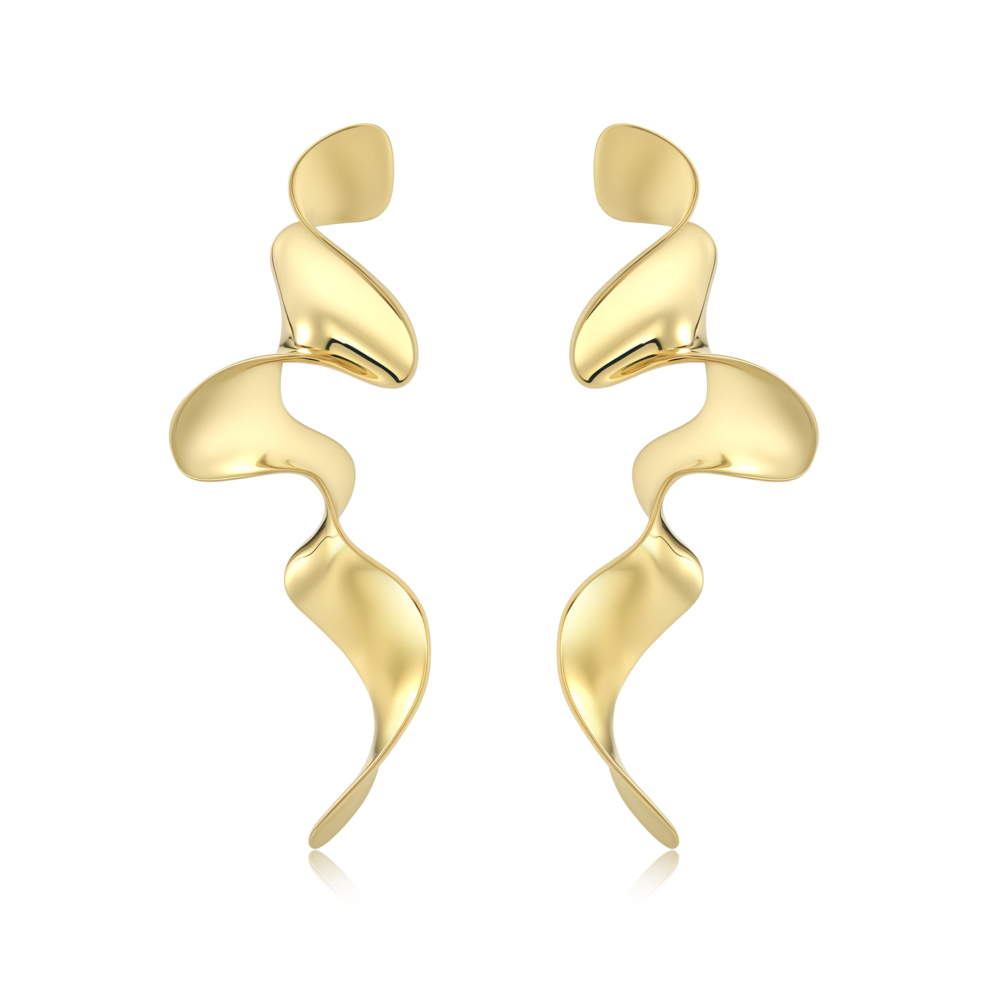 Andcopenhagen - Earrings - 18 carat gold plated zinc - Suie big