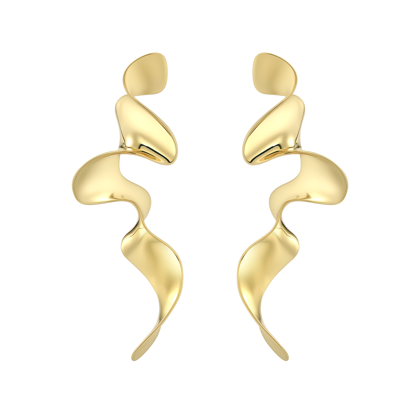 Andcopenhagen - Earrings - 18 carat gold plated zinc - Suie big