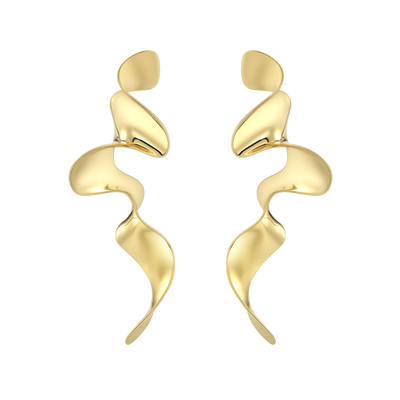 Swirl earrings - Suie Small - 18 carat gold plated - Andcopenhagen