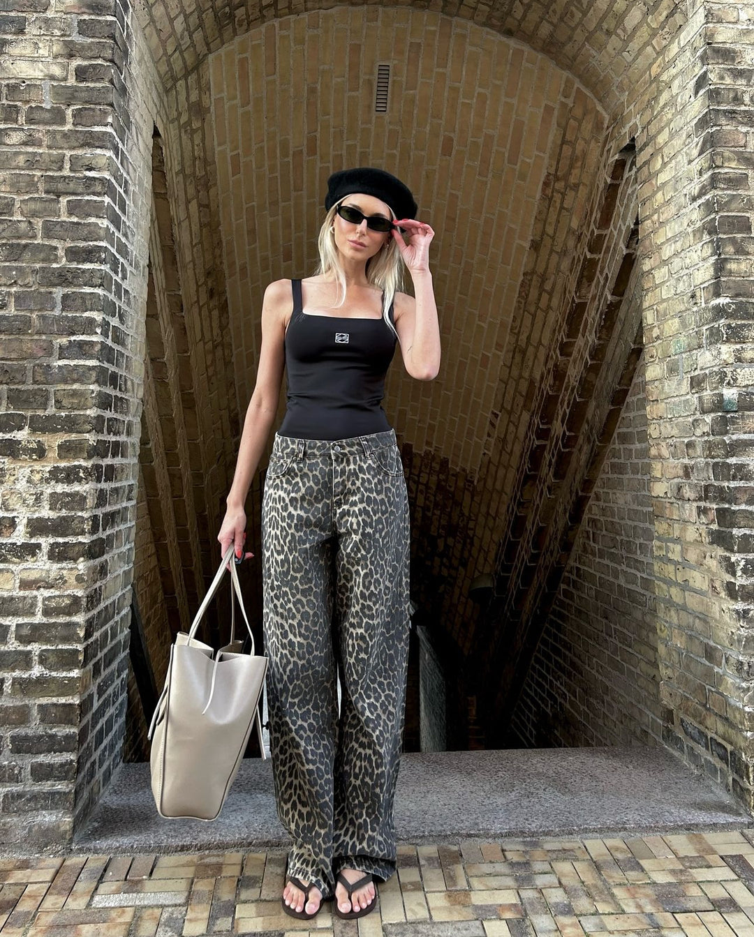 Leopard jeans Cadian rihne Global Funk Buy here