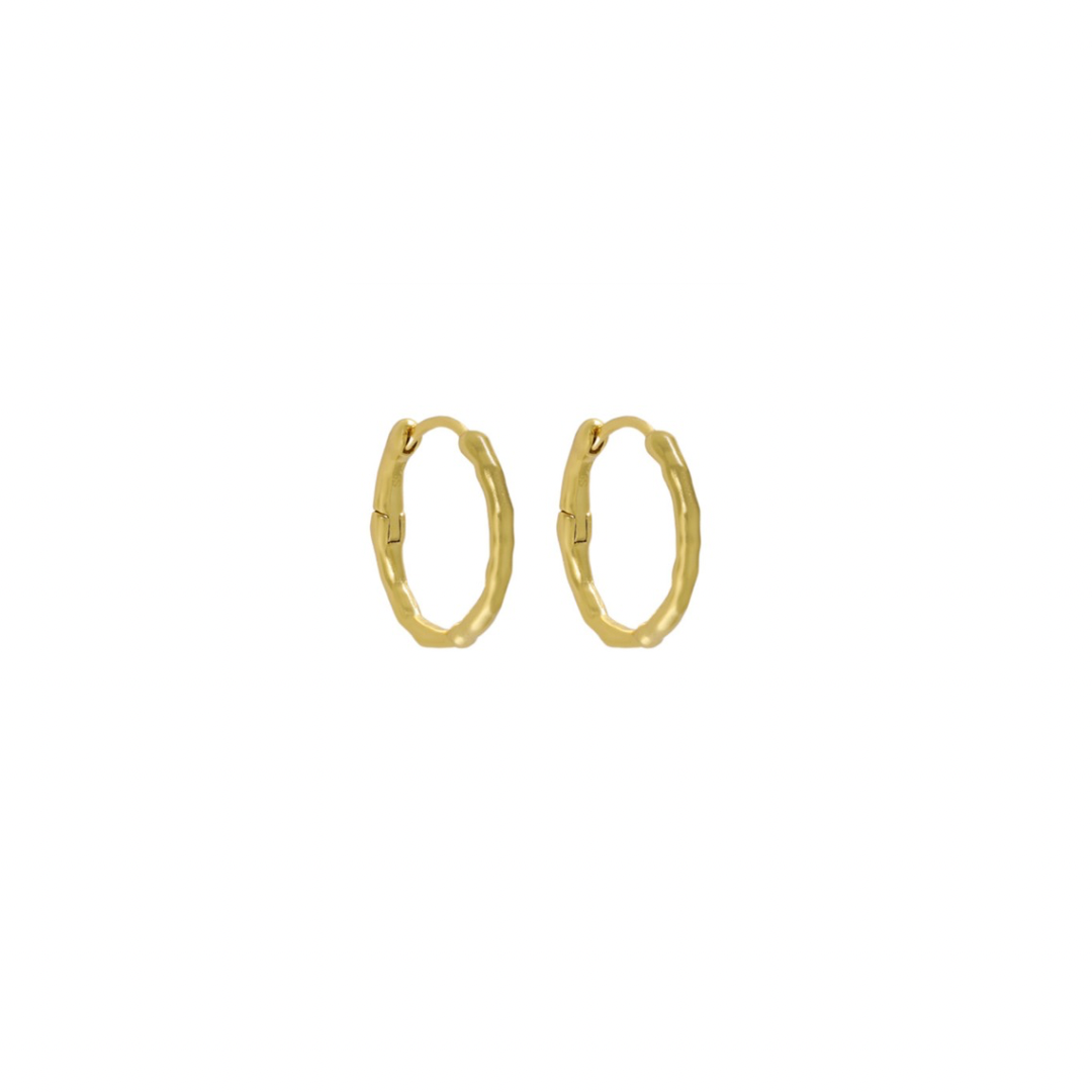 Andcopenhagen - Earrings hoops - 18 carat gold plated 925 sterling silver - Nia