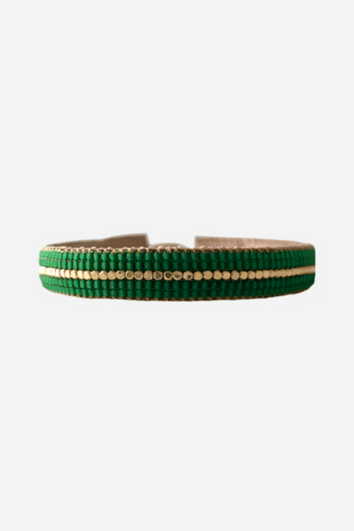 Handmade pearl bracelet - Stripe grass - CC10 - Ibu Jewels