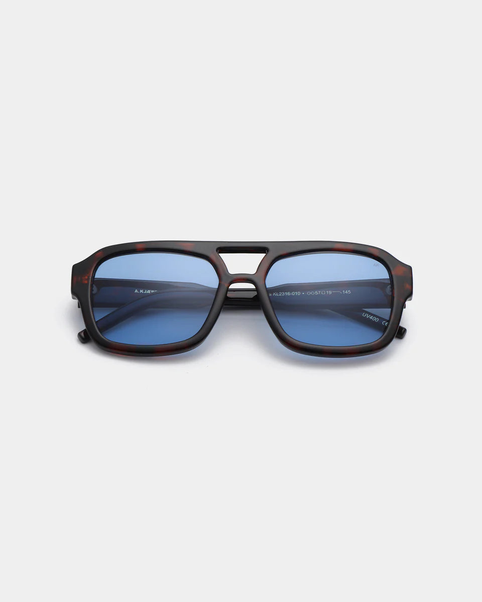 A. Kjærbede - Sunglasses - Demi Tortoise (Blue Lens) - Kaya sss