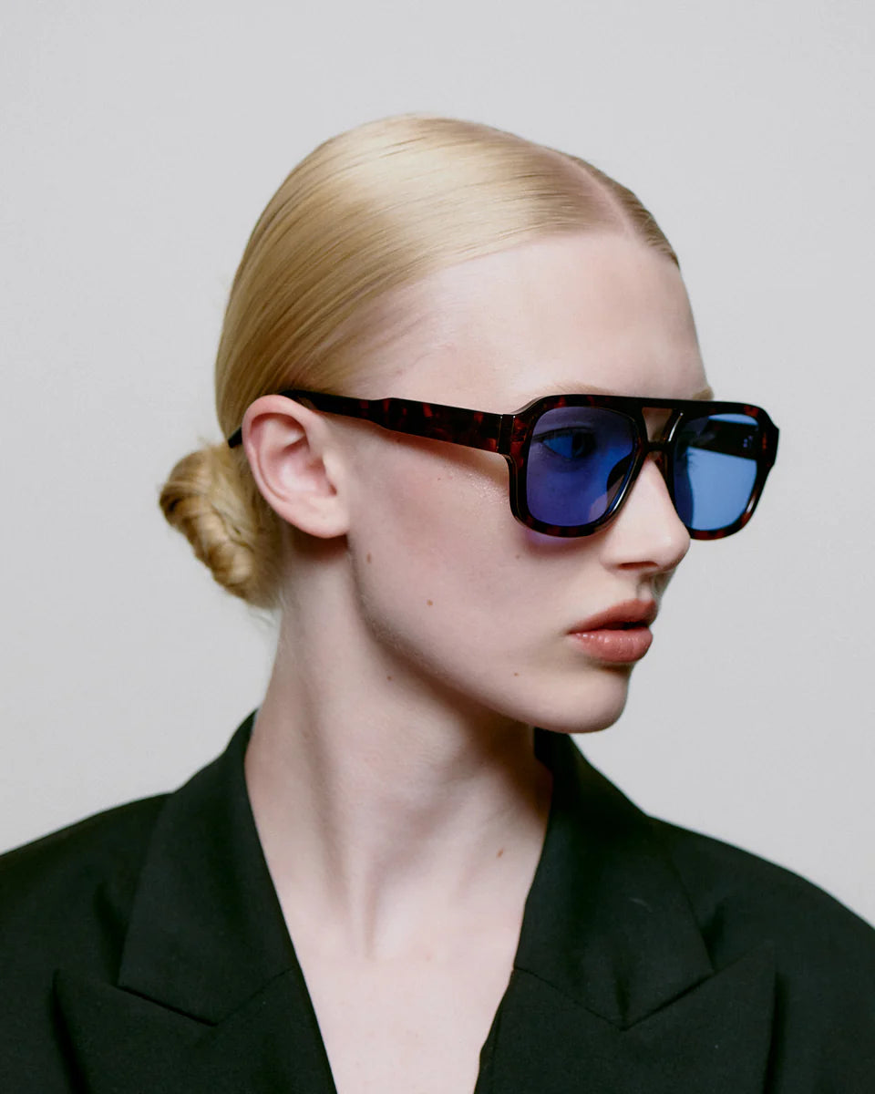 A. Kjærbede - Sunglasses - Demi Tortoise (Blue Lens) - Kaya sss