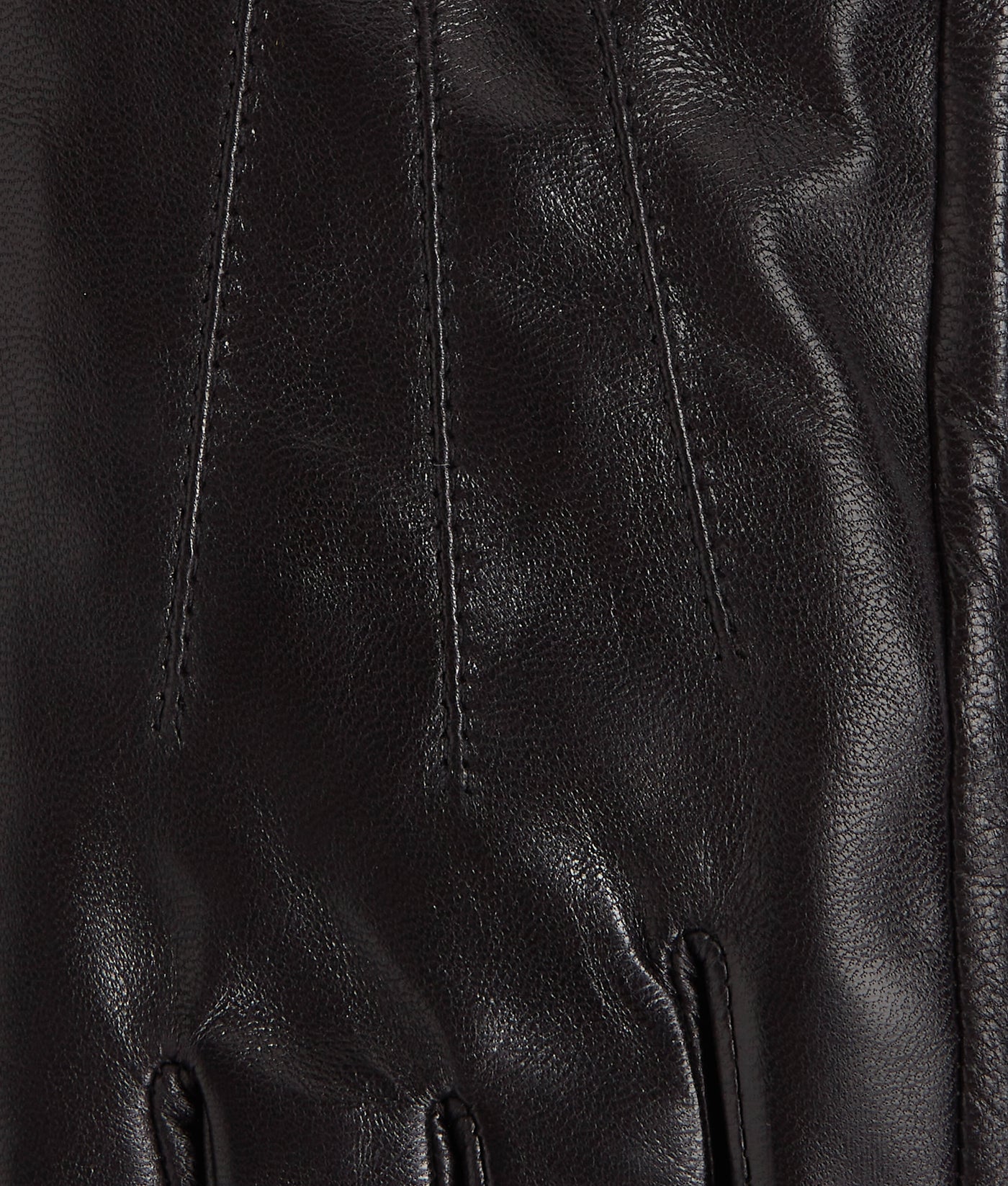 Karl Lagerfeld - Leather Gloves - Black - SIGNATURE LEATHER FF GLOVE