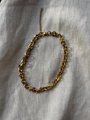 Andcopenhagen Jewelry - Necklace - 18 carat gold-plated stainless steel - Wide Chunky Chain Maya