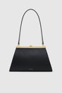 Anine Bag Smooth Leather fra Anine Bing er en elegant skuldertaske i sort læder med en flot, blank finish. 