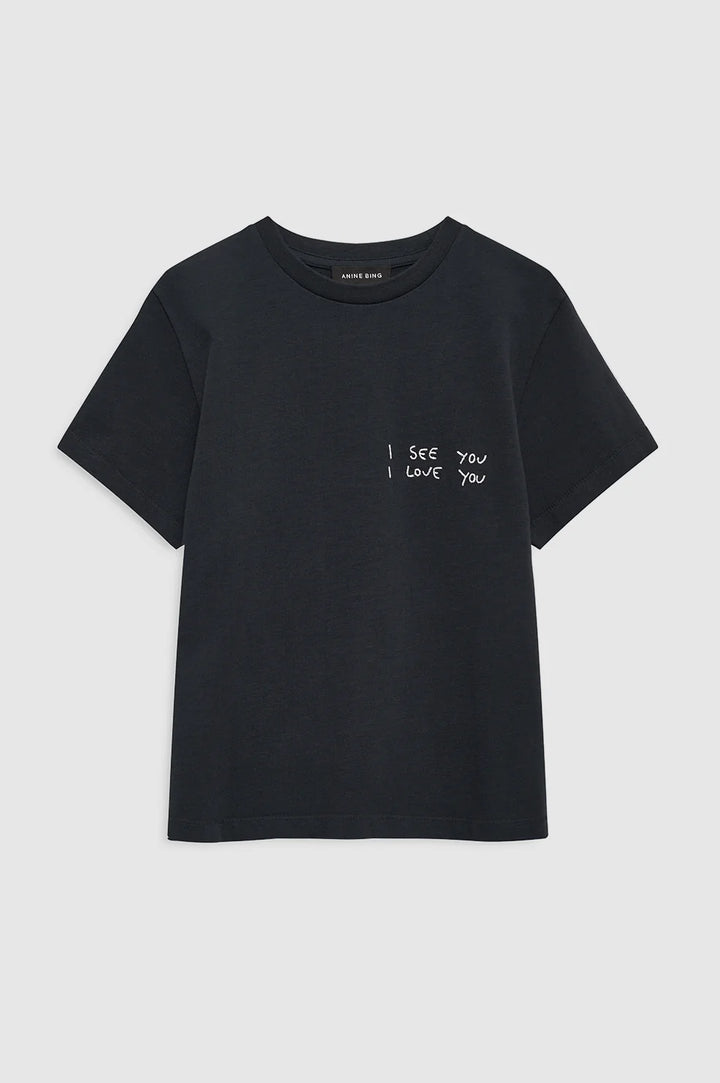 Anine Bing - T-shirt - Black - Shelley Tee – Stilkompagniet.dk
