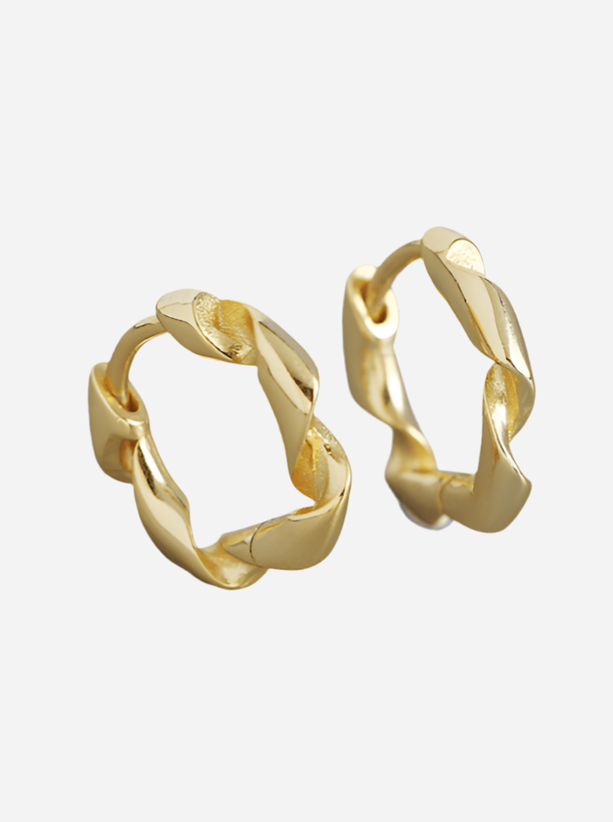 Andcopenhagen - Earrings hoops - 18 carat Gold plated 925 sterling silver - Ditte