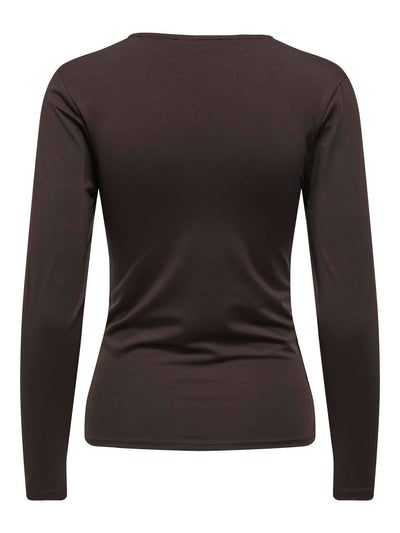 Only - Blouse - Brown - Lone Knot top