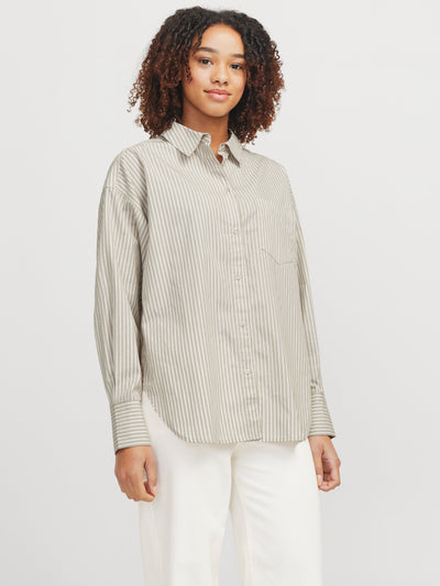 JJXX - Skjorte - Ls relaxed poplin - Feather grey - Jamie