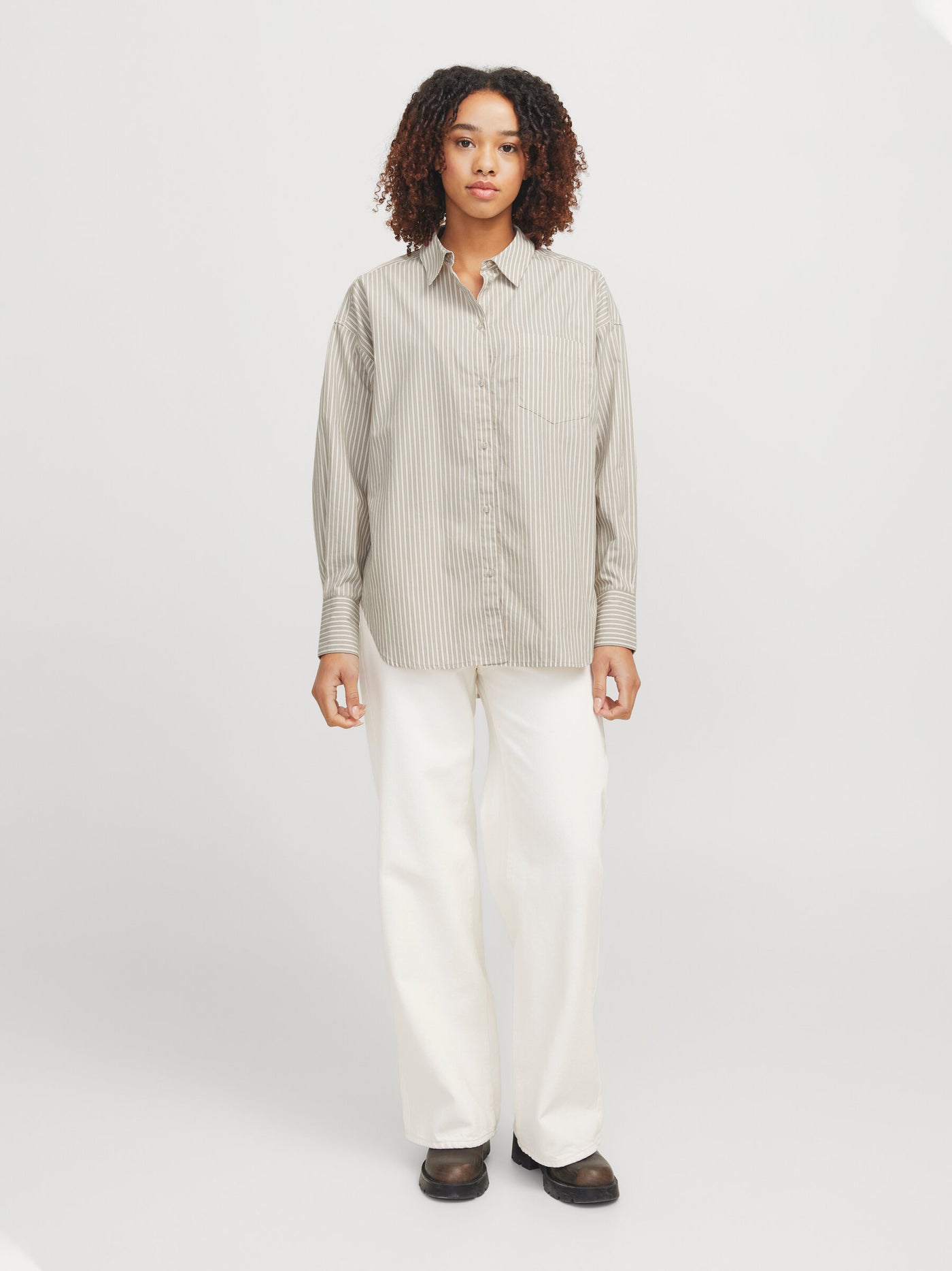 JJXX - Skjorte - Ls relaxed poplin - Feather grey - Jamie