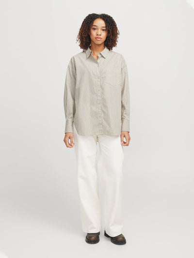 JJXX - Skjorte - Ls relaxed poplin - Feather grey - Jamie