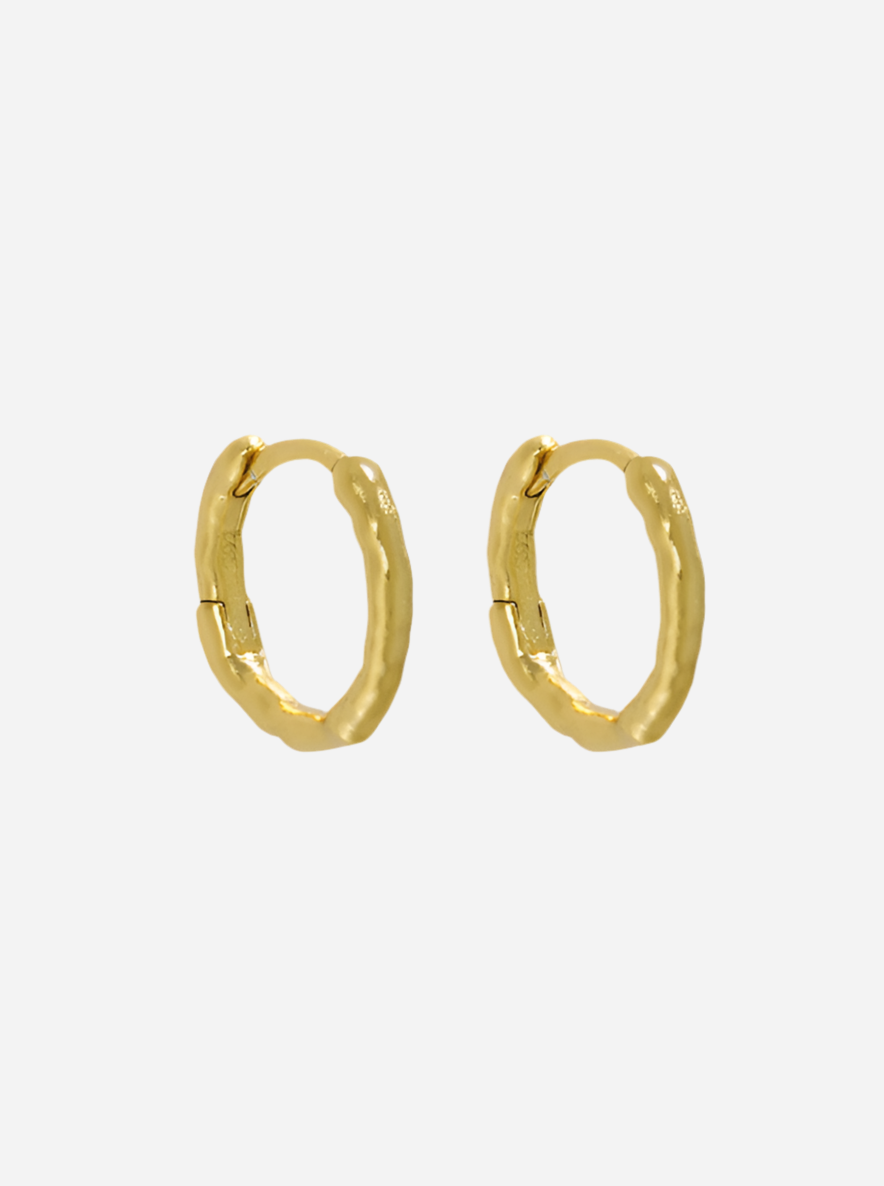 Andcopenhagen - Earrings hoops - 18 carat gold plated 925 sterling silver - Nia small