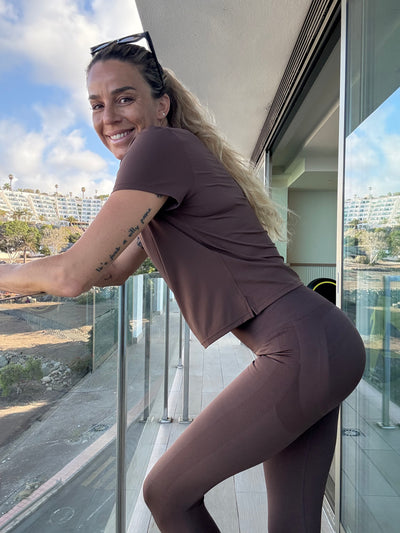 Sassy Copenhagen - Bobo Show push up leggings - Brown - Fitness shape wear (NOTE in preorder for week 3)