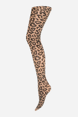 Sneaky Fox - Nylon tights - Nude - Leopard