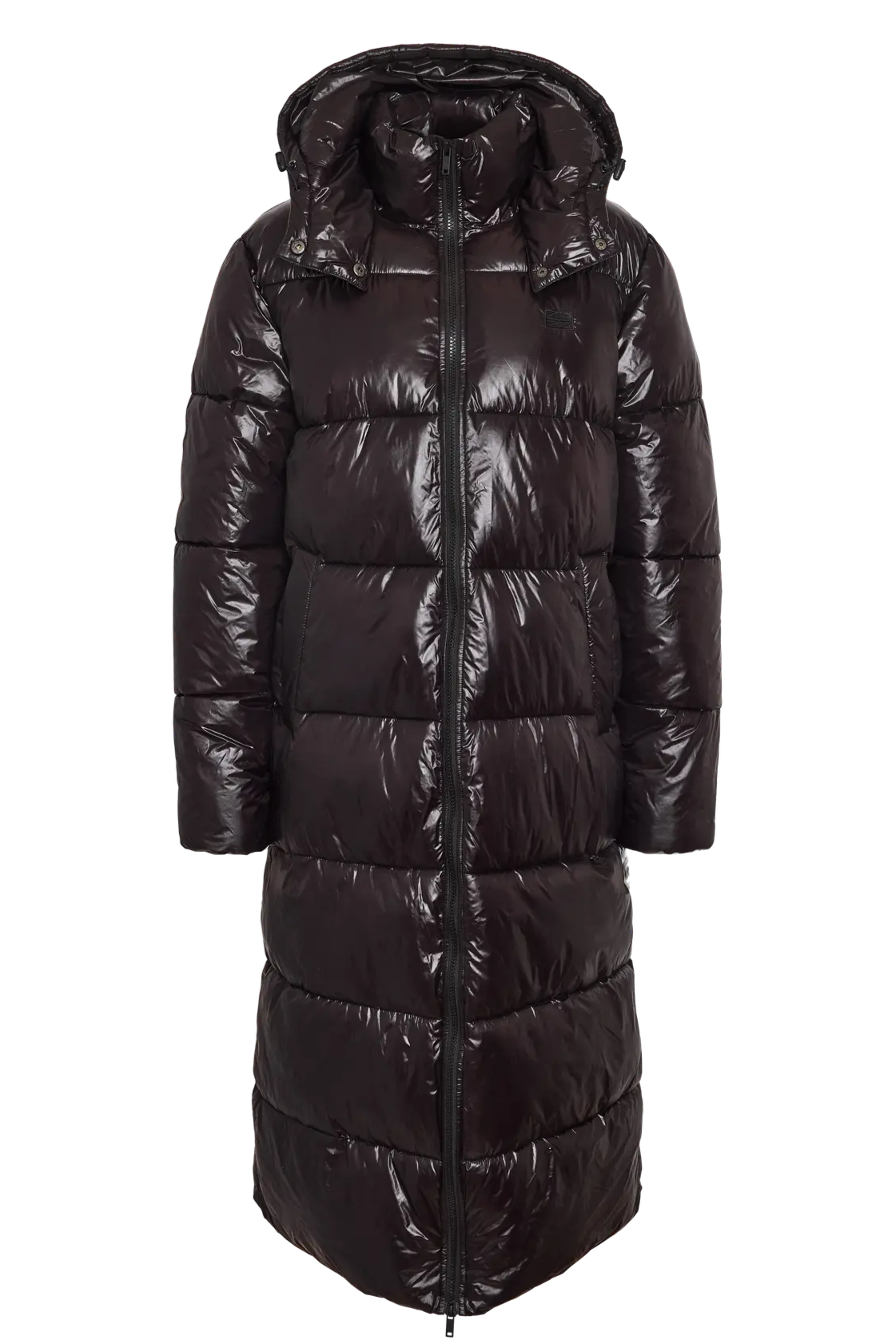 Noisy May - Puffer jakke - Black X-Long - Allie Shiny (PREORDER)