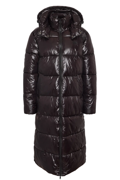 Noisy May - Puffer jakke - Black X-Long - Allie Shiny (PREORDER)
