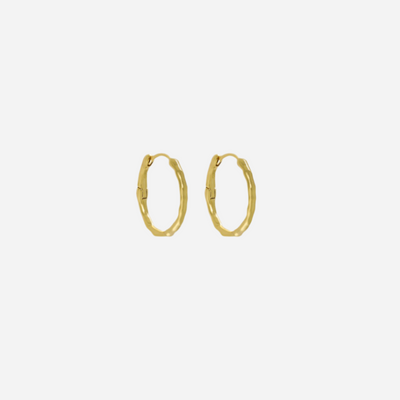 Andcopenhagen - Earrings hoops - 18 carat gold plated 925 sterling silver - Nia