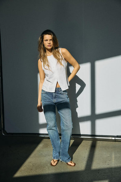 Noisy May - Jeans - Dark blue denim - Monica HW Straight