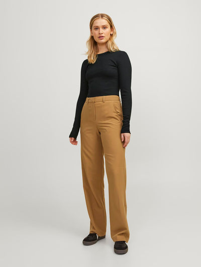 JJXX - Rib langærmet t-shirt - Sort - Freya