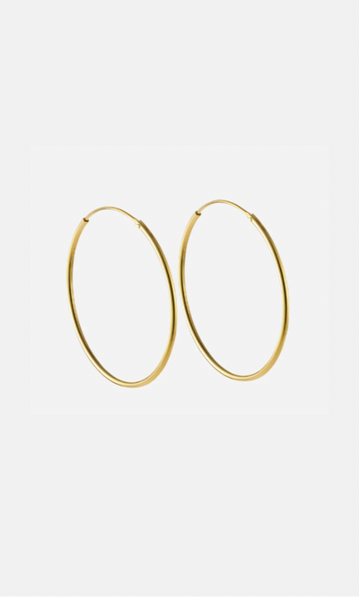 Andcopenhagen - Earrings hoops - 18 carat gold plated 925 sterling silver - Large Dia classic