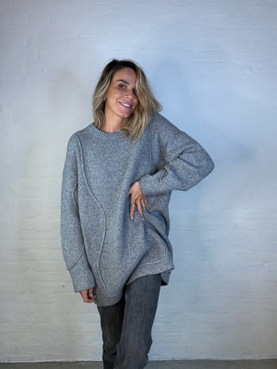 MbyM - Dress - Knitted Long Gray - Travel