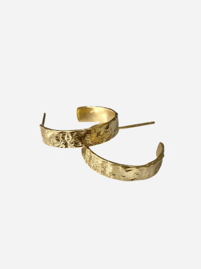 Andcopenhagen - Earrings hoops - 18 carat gold plated 925 sterling silver - Isobel