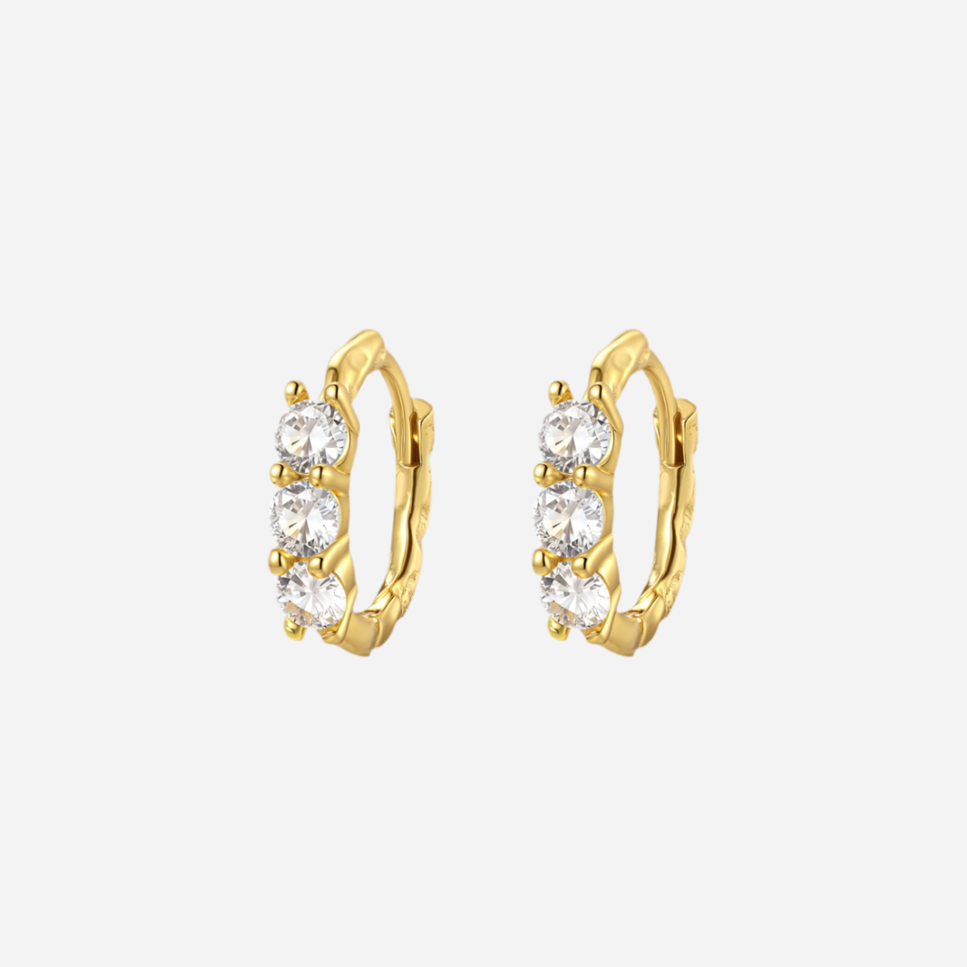 Andcopenhagen - Earrings hoops - 18 carat gold plated 925 sterling silver - Melina