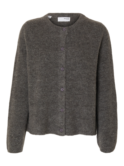 Selected Femme - Strik Cardigan - Grey Melange - Lulu