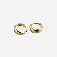 Andcopenhagen - Earrings hoops - 18 carat gold plated 925 sterling silver - Small Chunky