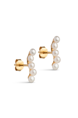 Enamel - Øreringe Stud - Perler/Guld - Evie