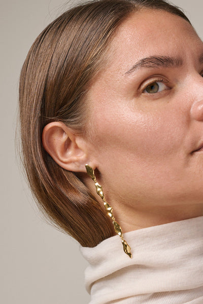 Enamel - øreringe - Gold - India