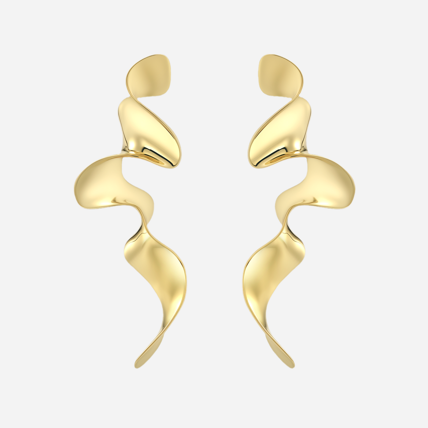 Andcopenhagen - Earrings - 18 carat gold plated zinc - Suie big