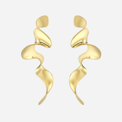 Andcopenhagen - Earrings - 18 carat gold plated zinc - Suie big