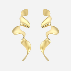 Andcopenhagen - Earrings - 18 carat gold plated zinc - Suie big